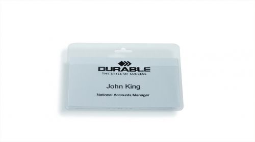 Durable Name Badge without Clip 60x90mm (Pack 50) 999108008
