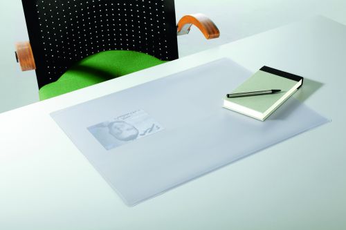 Durable DURAGLAS Desk Mat 40x53cm Transparent Pack of 5