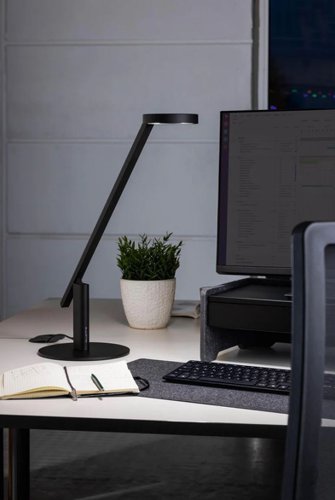 Durable LUCTRA Aluminium Table LITE 3D Gesture Control Biologically Effective Light Desk Lamp Black - 921301