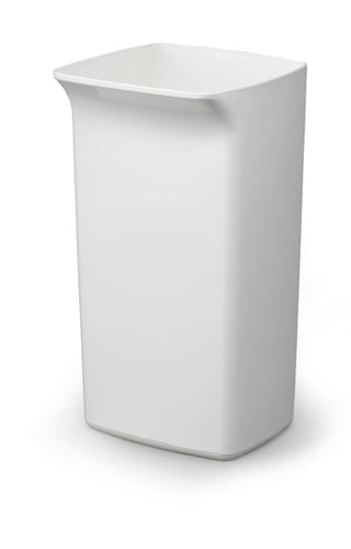 Durable DURABIN Contemporary White Square Recycling Bin + Grey Swing Lid - 40L  VEH2013002