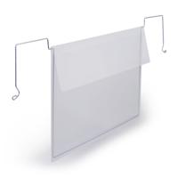 Durable Wire Hanging Document Pocket Ticket Holders with Flaps A5 Clear (Pack 50) - 118719