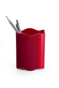 Durable TREND Pen Pot & Pencil Holder for Desk Organisation Red - 1701235080