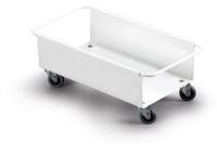 Durable Metal Trolley for DURABIN 60 Litre Rectangular 470 x 260 x 180mm White - 1801666010