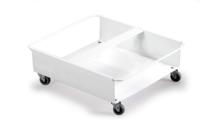 Durable Metal Trolley for 2 x DURABIN 60 Litre Rectangular 480 x 540 x 180mm White - 1801667010