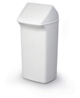 Durable DURABIN Plastic Waste Recycling Bin Rectangular 40 Litre with White Lid - 1809798010