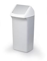 Durable DURABIN Plastic Waste Recycling Bin Rectangular 40 Litre with Grey Lid - 1809798050