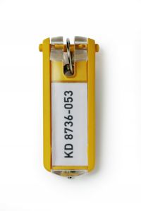 Durable Key Clip Yellow [Pack 6] 195704