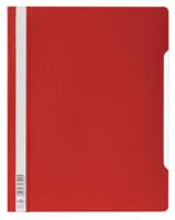 Durable Clear View Project Report File & Document Folder Extra Wide Format A4 Red (Pack 50) - 257003