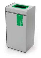 Durable 55L Glass Waste Bin - Sheet Steel Recycling Separation Bin - DURASORT®