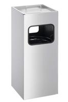 Durable Square Ashtray Bin 17L Silver