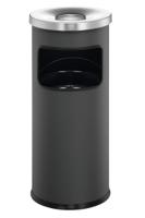 Durable Round Ashtray Bin 17L Grey