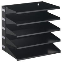 5-Tier Recycled Metal Sorting Rack with Optional Wall Mounting Black - 336001