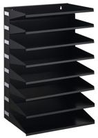 8-Tier Recycled Metal Sorting Rack with Optional Wall Mounting Black - 336101