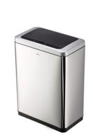 Durable NO TOUCH DUO Sensor Waste Bin 2 x 20L Capacity Silver - 342423