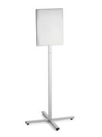 Durable INFO STAND OUTDOOR Stainless Steel Floor Sign - A3 Display Panel - Grey