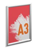 Durable Outdoor Snap Frame Weatherproof Poster Holder Notice Board - A3 Silver