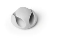 Durable CAVOLINE Cable Management 2 Desk Tidy Clips - 6 Pack - Grey