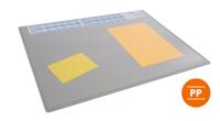 Durable Calendar PC Desk Pad Protector Mat with Clear Overlay - 5 Pack - Grey