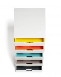 Durable VARICOLOR MIX 4 Drawer Unit Desktop Drawer Set with 5 Colour Coded Drawers - 762527