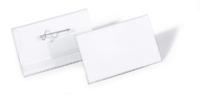 Durable Name Badge 40x75mm with Pin Includes Blank Insert Cards Transparent (Pack 100) - 800819