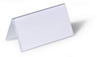 Durable Table Place Name Holder 52x100mm Transparent (Pack 25) - 805119