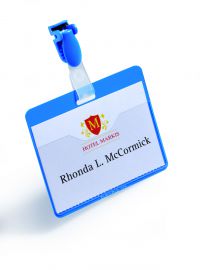 Durable Visitor Badge with Strap 60x90mm Blue (Pack of 25) 8147/06