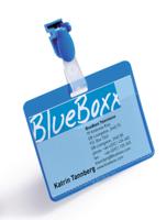 Durable Visitor Name Badge 60x90mm with Clip Includes Blank Insert Cards Blue (Pack 25) - 810606