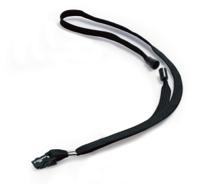 Durable Textile Lanyard with Plastic Clip & Safety Release 10 x 440mm Black (Pack 10) - 811901