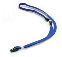 Durable Textile Lanyard with Plastic Clip & Safety Release 10 x 440mm Blue (Pack 10) - 811907