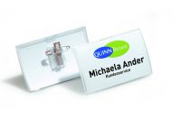 Durable Name Badge with Combi-Clip 40x75mm (Pack 25) 821119