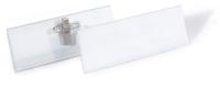 Durable COMBI CLIP Clip & Pin Name Badge ID Holder + Inserts - 40x105mm