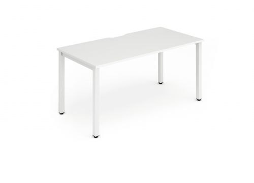 Evolve Plus 1400mm Single Starter Desk White Top White Frame BE111