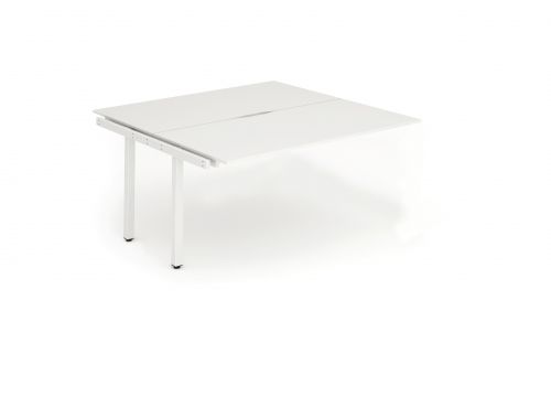 B2B Ext Kit White Frame Bench Desk 1200 White