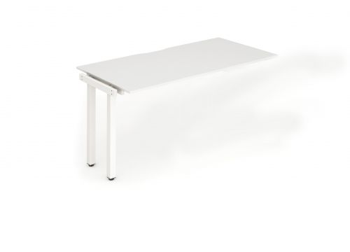 Single Ext Kit White Frame Bench Desk 1200 White