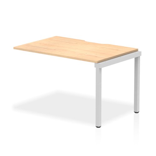 Evolve Plus 1200mm Single Row Extension Kit Maple Top Silver Frame BE339 Bench Desking 12993DY