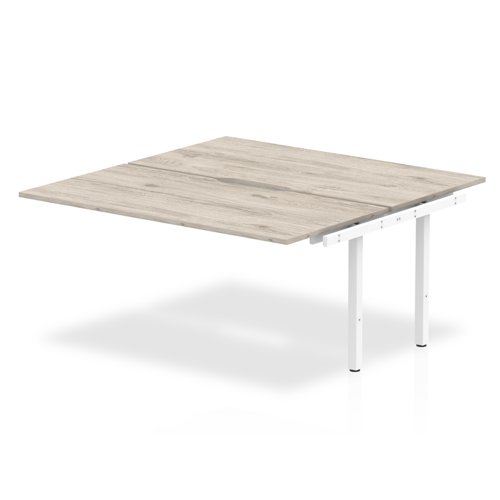 23402DY - Dynamic Evolve Plus 1600mm B2B Extension Kit Grey Oak Top White Frame BE782