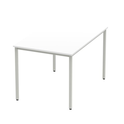 62241DY - Impulse 1200mm Straight Table White Top Silver Box Frame Leg BF00115