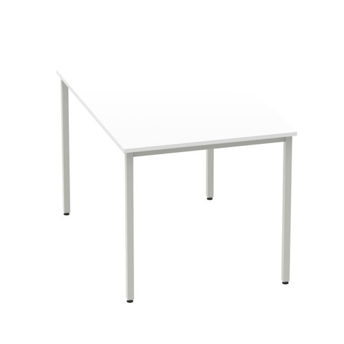 Impulse Straight Table 1200 White Box Frame Leg Silver