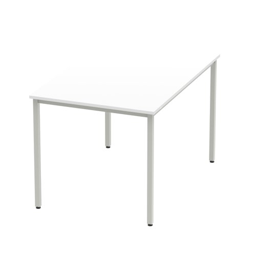 62241DY - Impulse 1200mm Straight Table White Top Silver Box Frame Leg BF00115