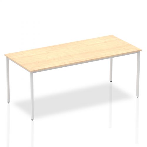 Impulse Straight Table 1800 Maple Box Frame Leg Silver