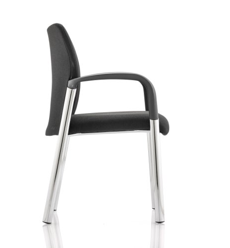 80396DY - Academy Visitor Chair Black Fabric Back With Arms BR000003