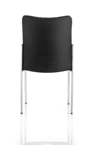 BR000004 Academy Visitor Chair Black Fabric Back Without Arms