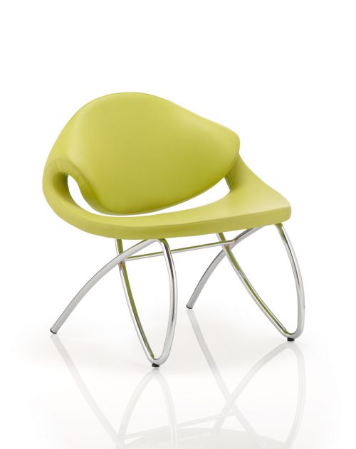 Beau Visitor Chair Green With Arms