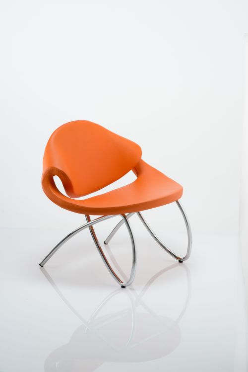 Beau Visitor Chair Orange With Arms