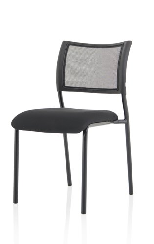 Brunswick Visitor Chair Black Fabric Without Arms Black Frame | BR000020 | Dynamic