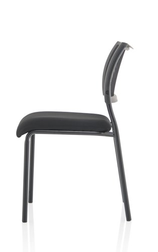 Brunswick Visitor Chair Black Fabric Without Arms Black Frame | BR000020 | Dynamic