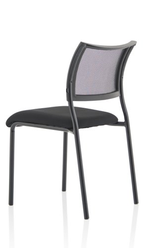 BR000020 Brunswick Visitor Chair Black Fabric Without Arms Black Frame