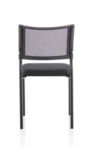 Brunswick Visitor Chair Black Fabric Without Arms Black Frame