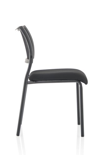 Brunswick Visitor Chair Black Fabric Black Frame BR000020 Dynamic