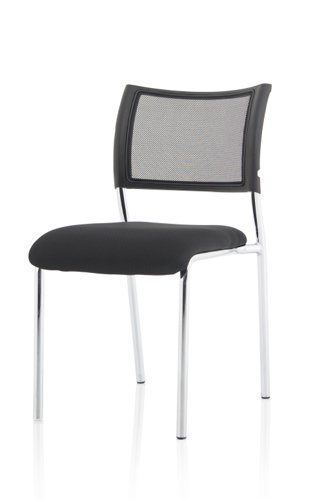 Brunswick Visitor Chair Black Fabric Chrome Frame BR000021 82013DY